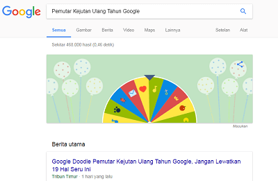 Pemutar Kejutan Ulang Tahun Google