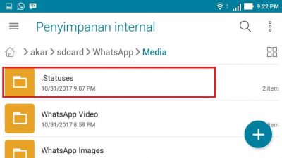 cara download status foto atau video whatsapp teman