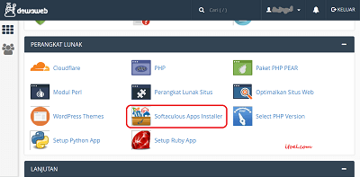 cara install wordpress di cpanel