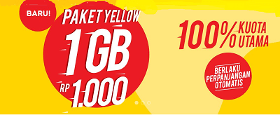 Cara Dapat Kuota 1GB Harga Seribu Paket Yellow Indosat